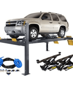 BENDPAK HDS-14LSXE 14,000 lbs Alignment Lift - RBJ7000 Rolling Air Jack - Airline Kit